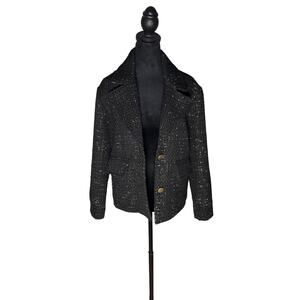 House of Harlow Metallic Tweed Blazer Jacket XS